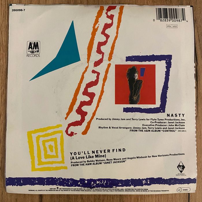 Janet Jackson - Nasty - Winyl SP 7" - 1986