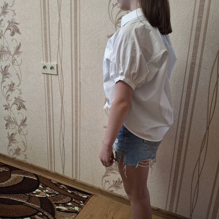 Рубашка ZARA BASIC, розмір S, біла, х/б