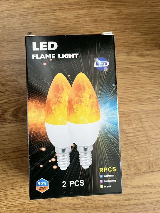 żarówki ledowe LED z efektem płomienia
