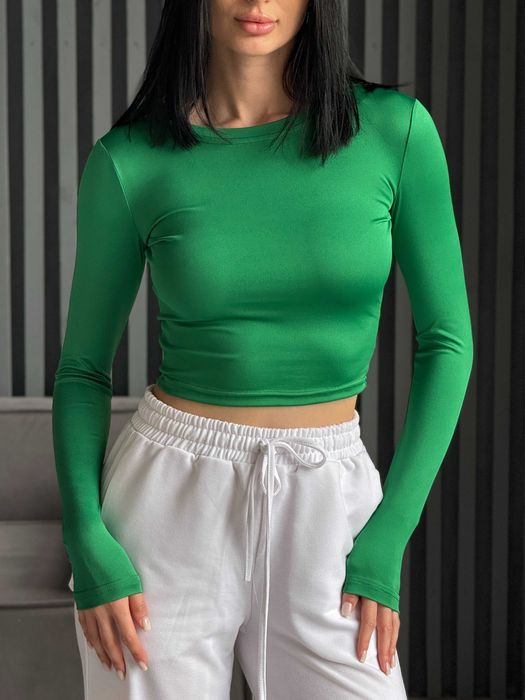 Кофта жіноча мікродайвінг зелений лонг лонгслив кофточка с дайвинга