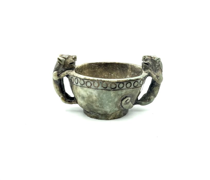 Incensário, queimador de incenso em pedra jade seculo 19