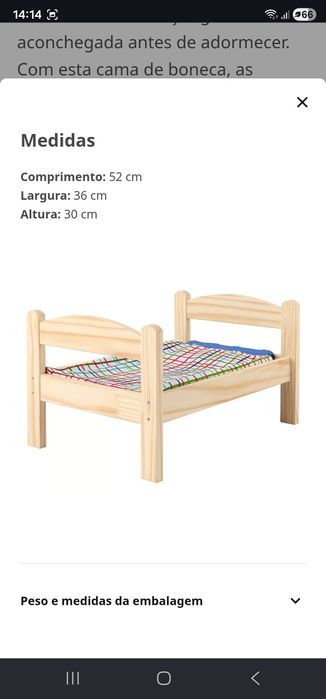 Cama de madeira ikea