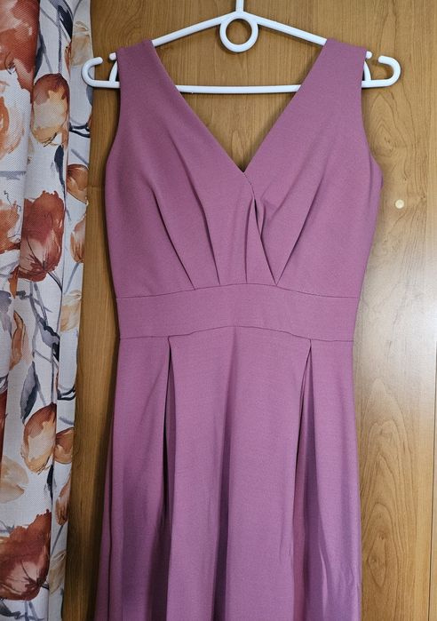 Fuksjowa sukienka maxi