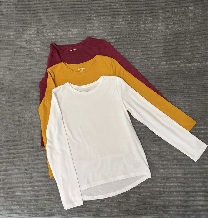 Базові підліткові лонгсліви Old Navy 10–12 років, набір 3 шт