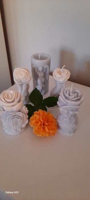 Świece ozdobne ręcznie wykonane