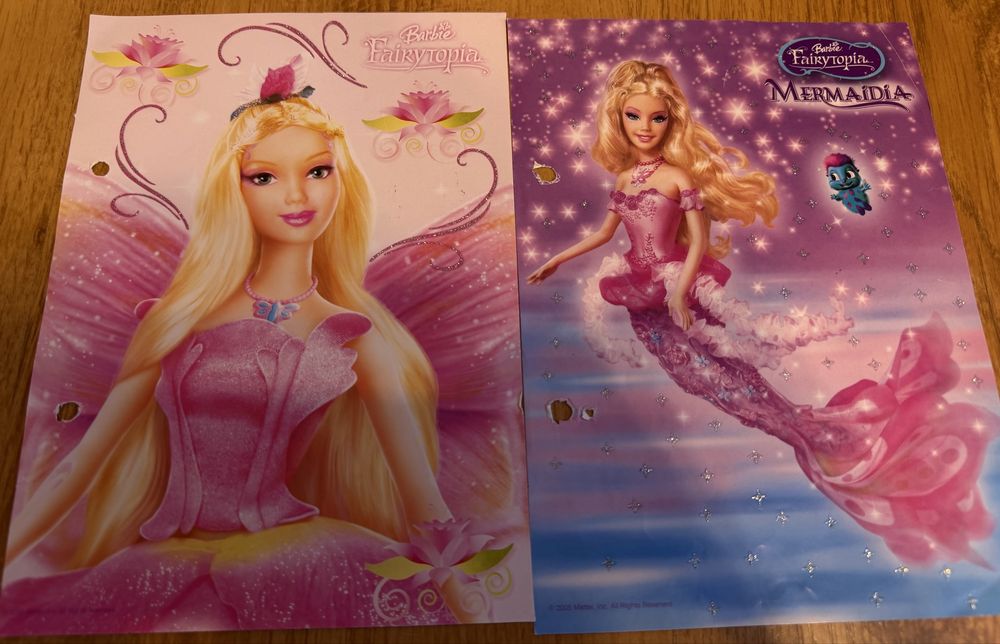 Duże karteczki Barbie Fairytopia Mermaida 2 sztuki kolekcjonerskie