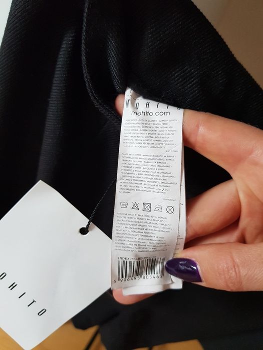 Mohito nowe spódnico szorty S nowe z metką czarne basic spódnico spodenki jesienne eleganckie