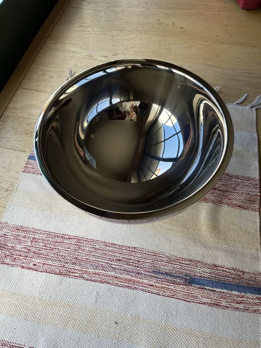 Taça grande em aço com 30cm de diametro