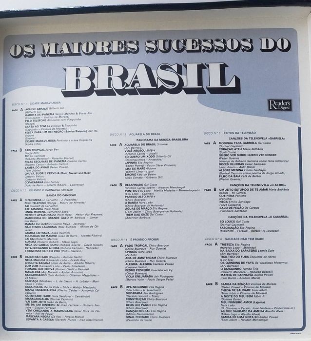 Álbum vinil LP "Maiores Sucessos do Brasil"