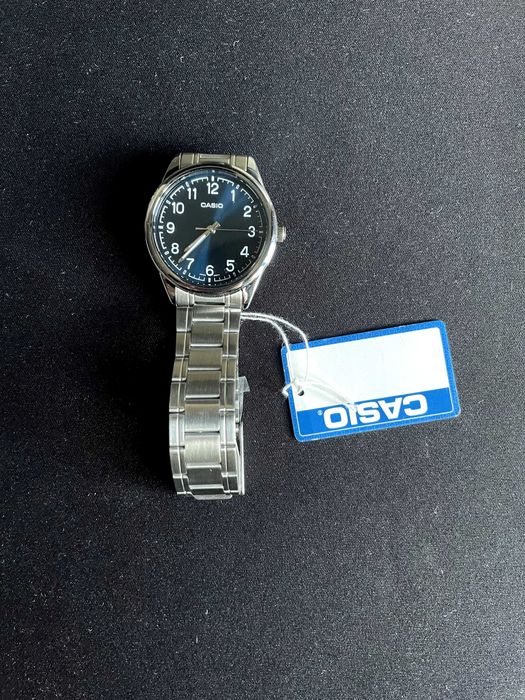 NOWY Męski Zegarek Casio MTP-V005D-2B4UDF | Bransoleta / Niebieska tarcza