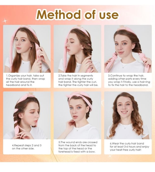 Długie lokówki do lokówek, bez ciepła