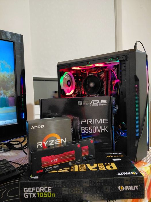 ОЗУ DDR4 (16GB), AMD RYZEN 5 5500, NVIDIA 1050 TI 4GB