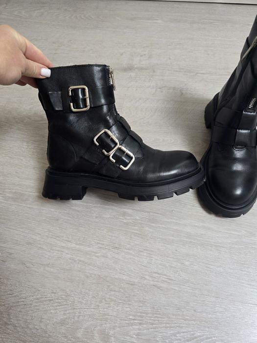 Сапоги,Ботинки деми,кожа zara