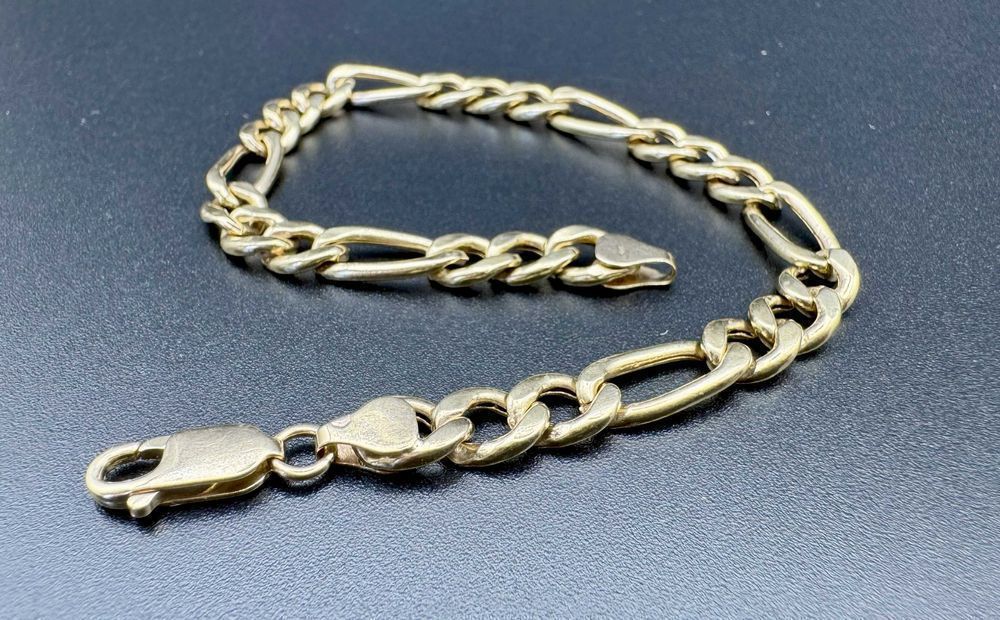 Złota Bransoletka FIGARO 14ct 585, waga: 10,69g, długość: 22 cm