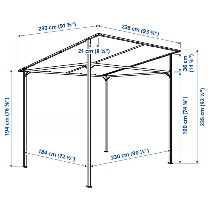 Toldo de churrasqueira (IKEA GUNNÖN)