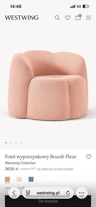 Fotel kwiatek fleur westwing