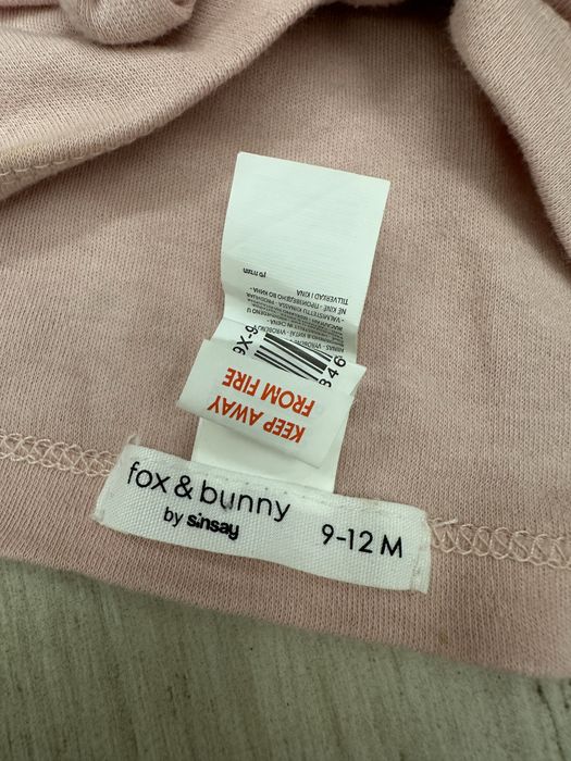 Bawełniana różowa czapeczka 9-12 miesięcy