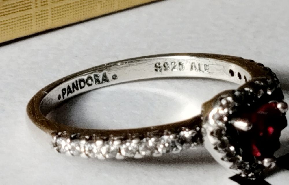 Nowy pierścionek Pandora ALE 925S 18 serce cyrkonie