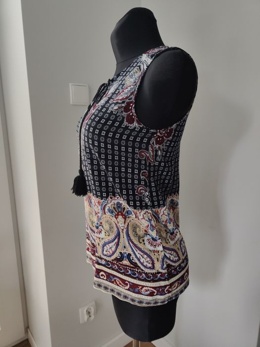 D&Z fashion bluzka z wiskozy bez rękawów 38 M