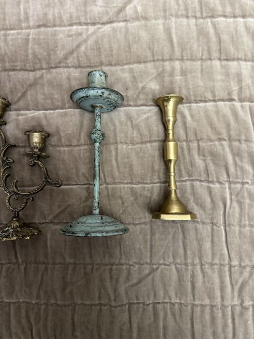 винтажные подсвечники латунь олово алюминий