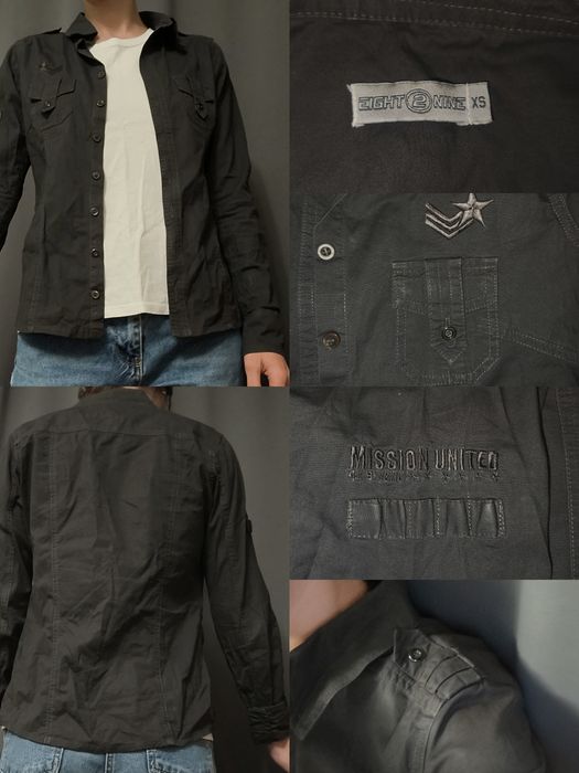 Рубашка женская милитари черная Eight2Nine р-р XS-S