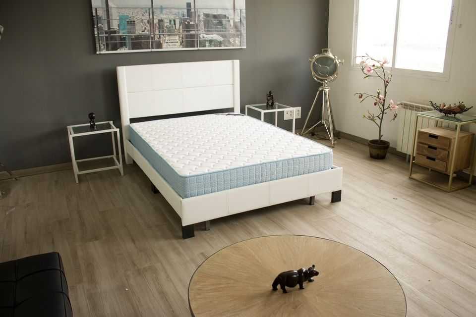 Cama com cabeceira branca - envio grátis
