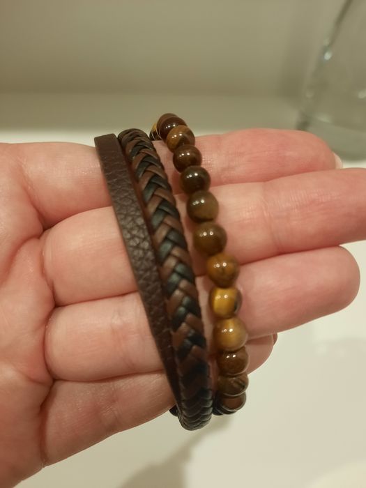 Pulseira homem castanha