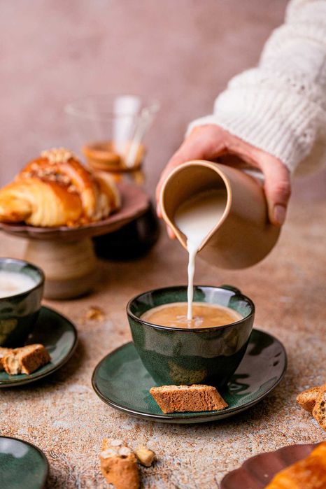 Serwis kawowy na 4/8/12 osób Nowoczesny Do Zmywarki Komplet Zielony