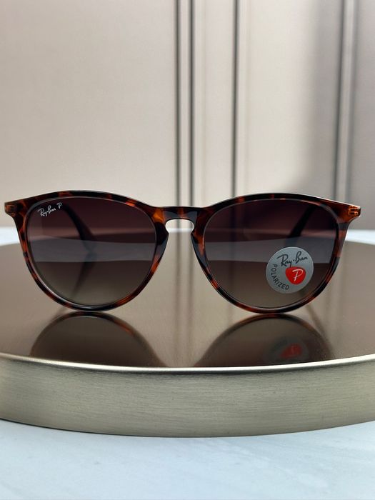 Сонцезахисні окуляри Ray-Ban Erika RB4171 гавана коричнева лінза круглі жіночі оригінал