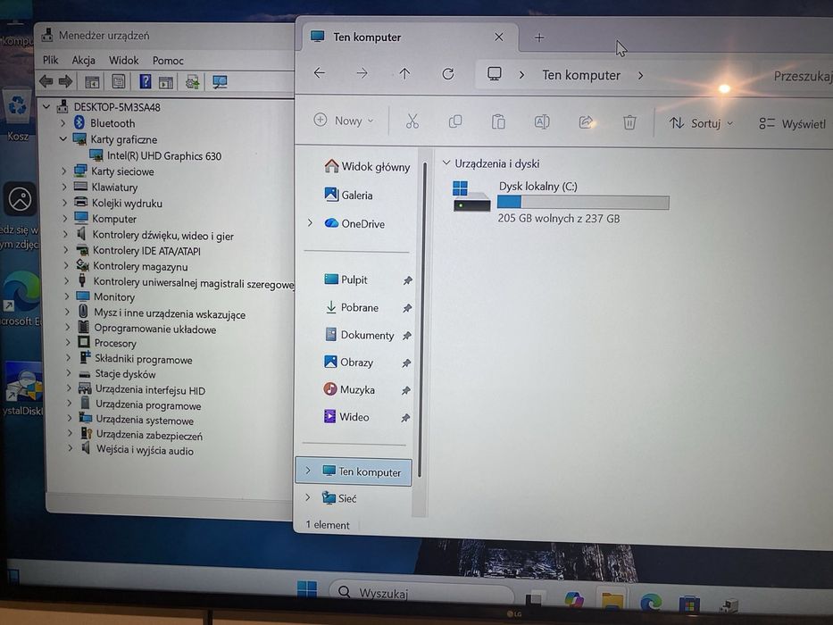 Lenovo ThinkCentre m720q i5-8400T 8/256gb ssd PCI express Windows 11 oryginalny zasilacz