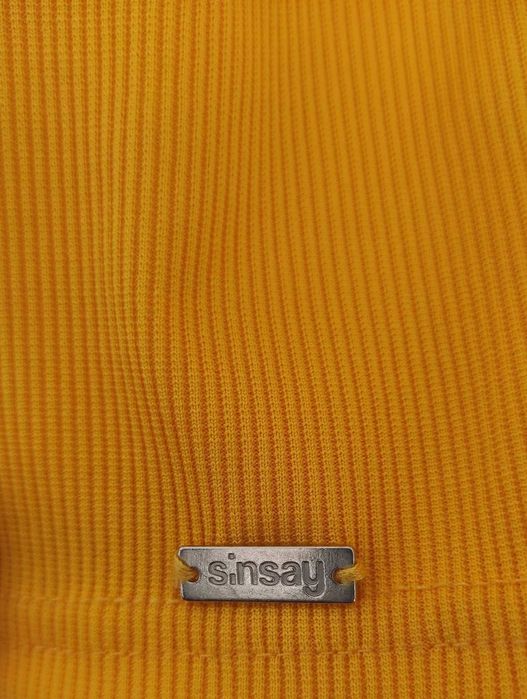 Bluzka damska długi rękaw SINSAY półgolf żółta rozmiar S