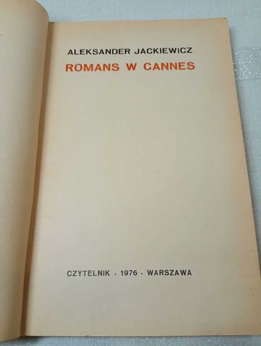 Romans w Cannes. Aleksander Jackiewicz