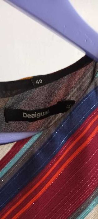 Desigual Naticos Sukienka z falbanami rozmiar 40