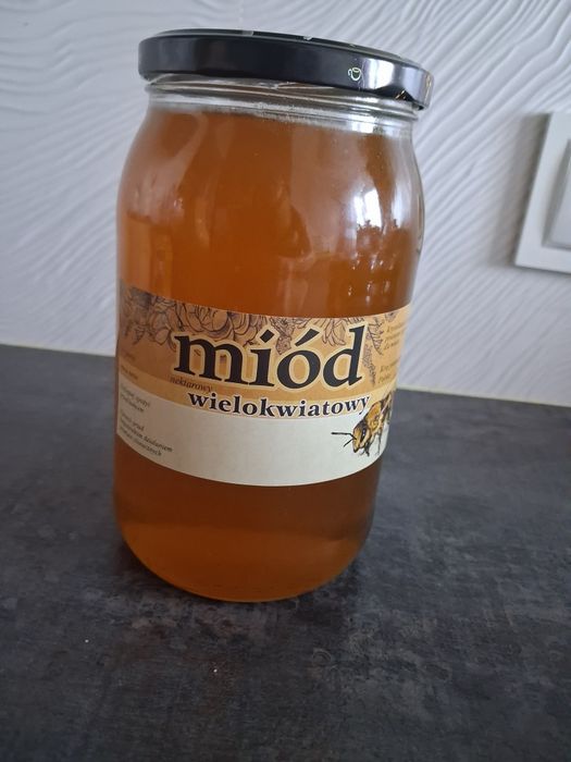 Miód wielokwiatowy i pyłek kwiatowy