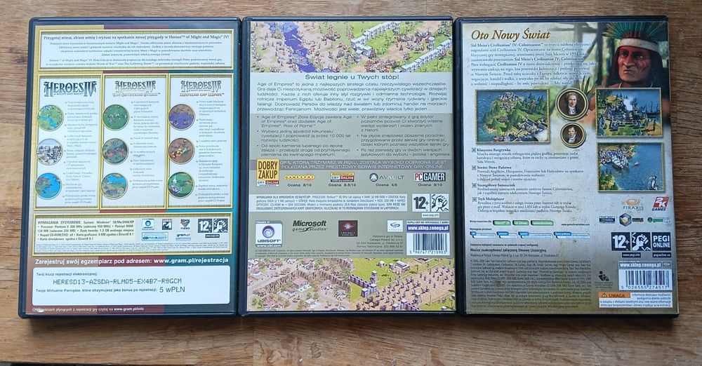 Heroes IV 4 Age od Empires Civilization IV Colonization Gry PC