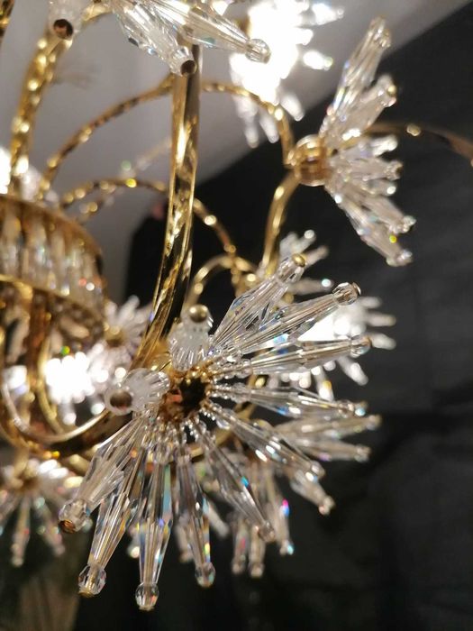 Designerski żyrandol włoski kryształy Swarovski