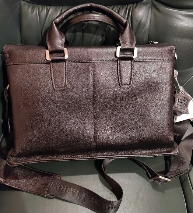 Чоловіча сумка-портфель GIORGIO FERRETTI з натуральної шкіри.