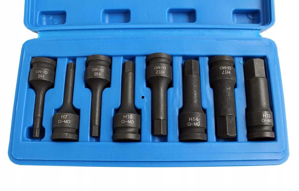 Набір ударних біт HEX IMBUS 5-19 мм 1/2'' 8 шт Falon-Tech FT5191