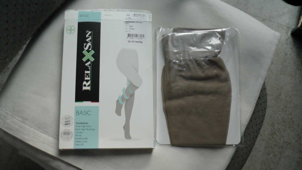 Podkolanówki ucisk. RELAXSAN BASIC PLUS 140 DEN, klasa ucisku 2, roz.2