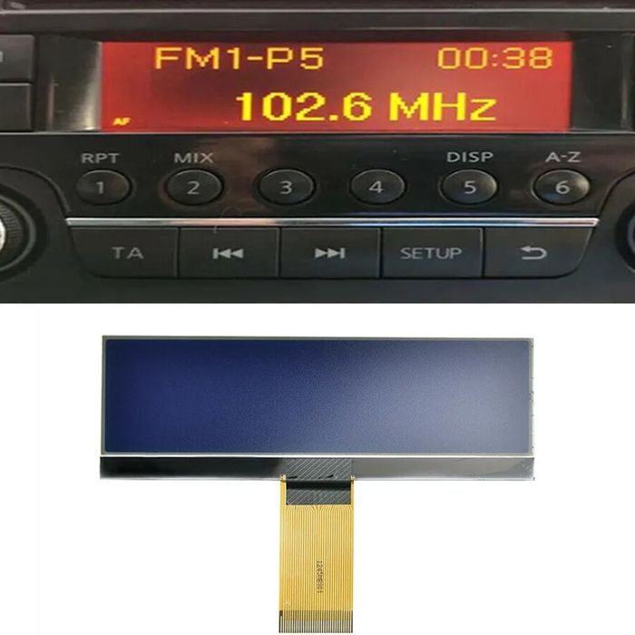 Display tela lcd rádio multimédia nissan Qashqai juke micra navara