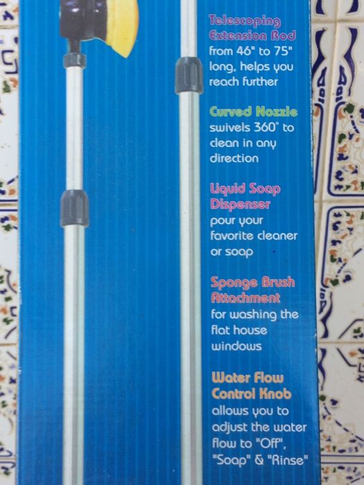 Extensão para lavar janelas e algeroz/caleiras