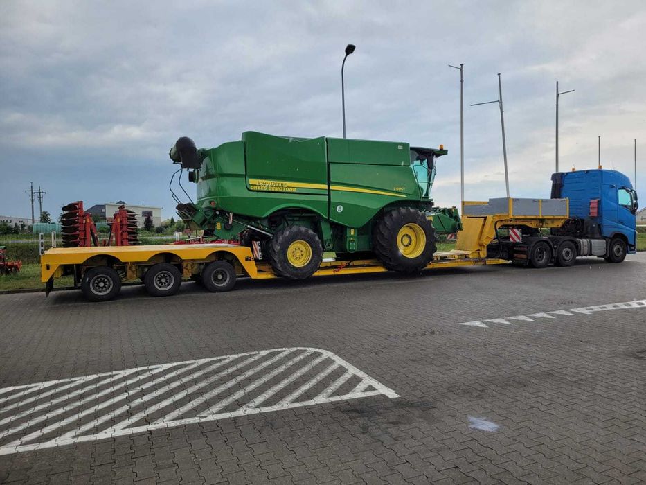 Transport niskopodwoziowy/Gabaryty tiefbett z pilotażem i inne