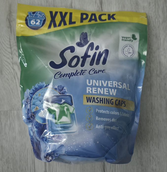 SOFIN uniwersalne kapsułki do prania XXL  62 sztuki