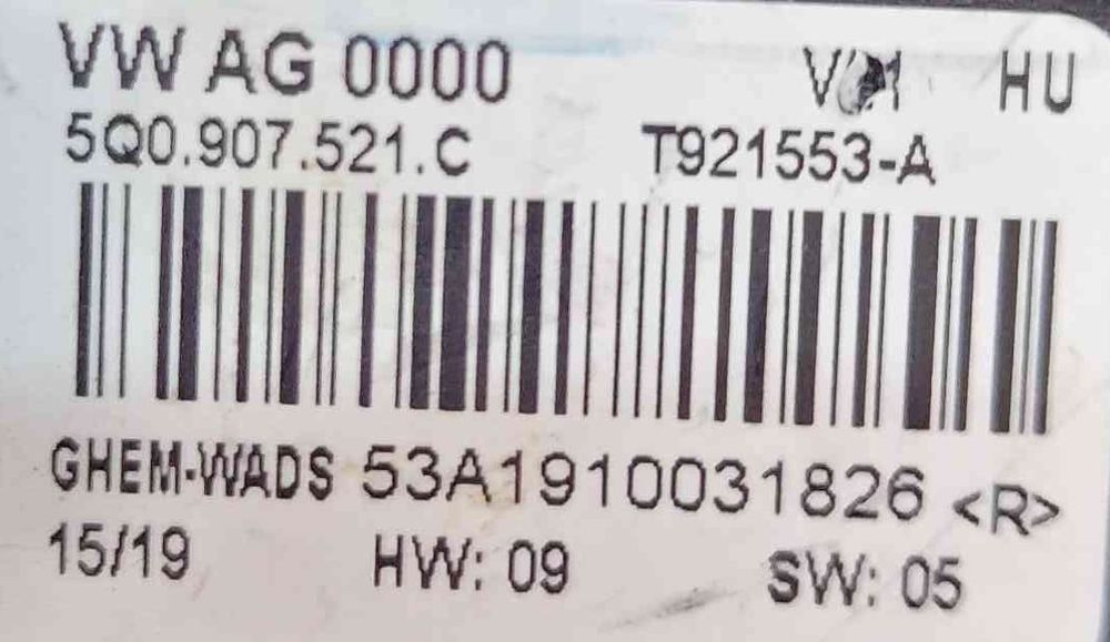 Resistência da Chauffage / Sofagem 5q0907521c - VW GOLF VII