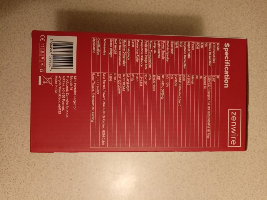 Mini projektor ZenWire R1