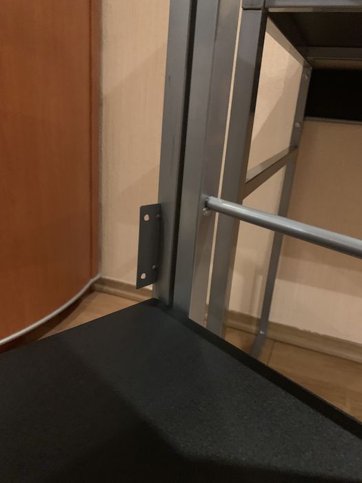 Стол компьютерный письменный полка Лофт черный