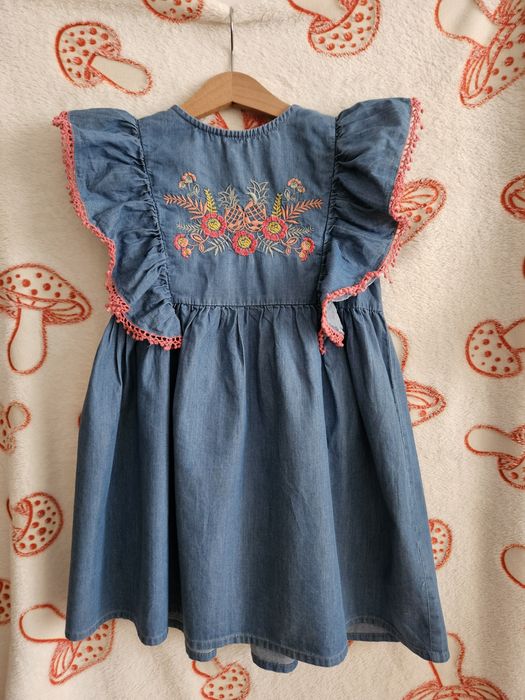 Vestido de ganga para menina 7/8 anos