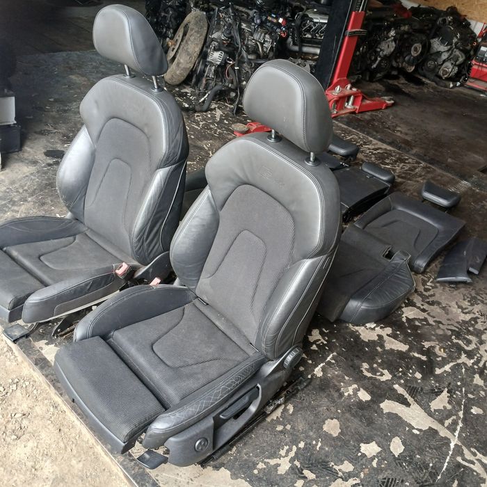 Komplet Foteli Audi a4 b8 sline pół skóra  sedan skóra