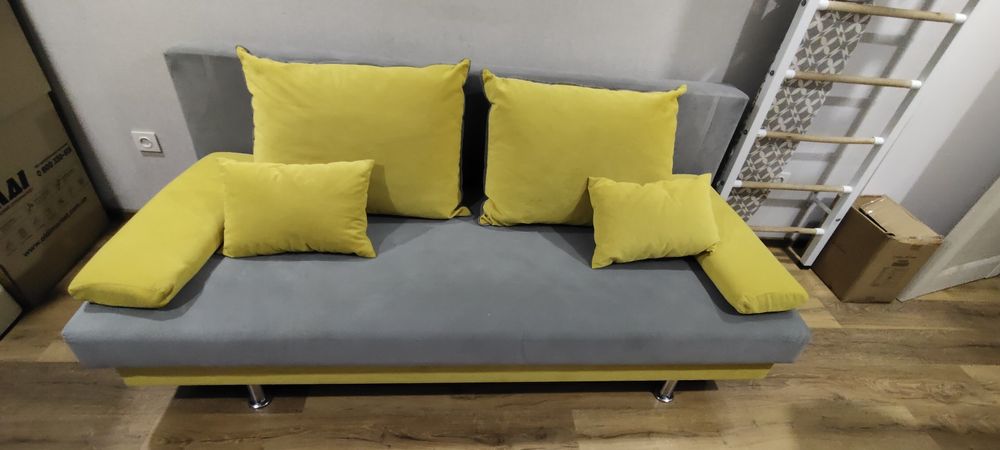 Диван евро книжка раскладной серый