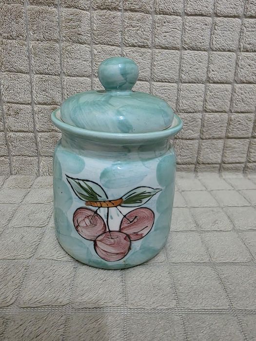 Vintage pojemnik ceramiczny na kawe i cukier